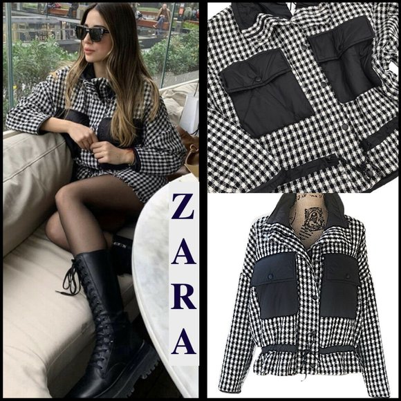 Zara Jackets & Blazers - Zara HoundstoothTweed Jacket MSRP $89